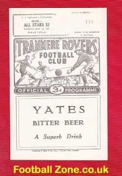 Tommy Eglington Testimonial Benefit Match Tranmere Rovers 1961