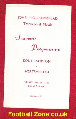 John Hollowbread Testimonial Southampton Saints 1966