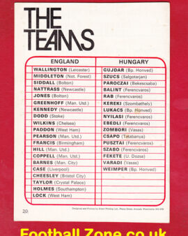 England v Hungary 1976 – U23 at Manchester United Old Trafford