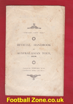 England + Wales Rugby Tour of Australia Handbook 1914 – Antique