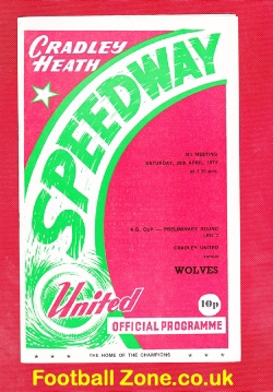 Cradley Heath Speedway v Wolverhampton 1974