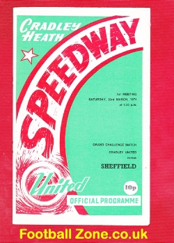 Cradley Heath Speedway v Sheffield 1974