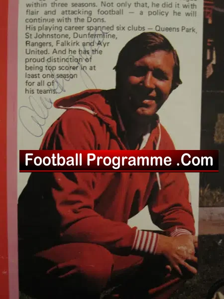 Aberdeen Special Large Signed Team Poster 1978 + Alex Ferguson