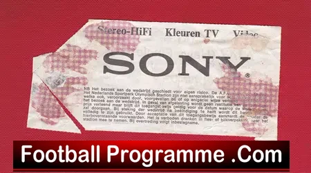 Ajax v Nottingham Forest 1980 – European Cup SF Ticket