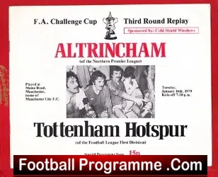 Altrincham v Tottenham 1979 – FA Cup Game