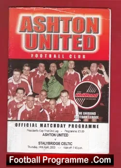 Ashton United v Stalybridge Celtic 2003 - Cup Final - football programme