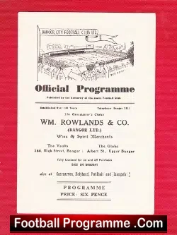 Bangor City v Napoli 1962 – Naples