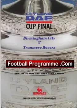 Birmingham City v Tranmere Rovers 1991 – Trophy Cup Final