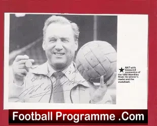 Bolton Wanderers Nat Lofthouse Signed Picture - football memorabilia