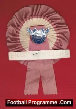 Bristol Rovers Football Club Old Football Rosette 1960s - football memorabilia