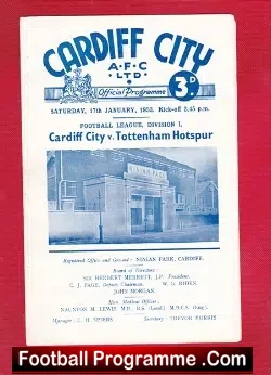 Cardiff City v Tottenham 1953