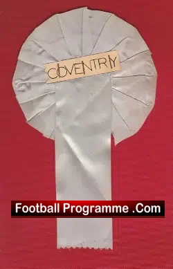 Coventry Football Club Old Football Rosette 1960s - football memorabilia
