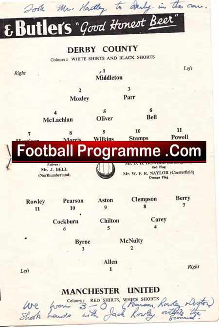 Derby County v Manchester United 1952 – 1950s