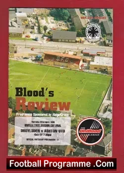 Droylsden v Ashton United 1999 - Cup Final - football programme