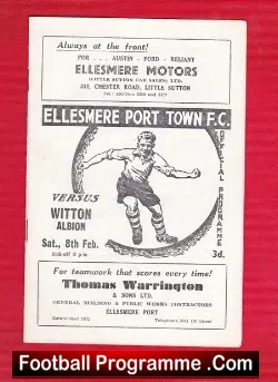 Ellesmere Port v Witton Albion 1964