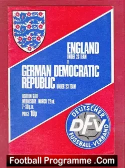 England v Germany 1971 – U23 at Ashton Gate