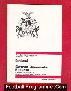 England v Germany 1980 – U21 Semi Final at Bramhall Lane
