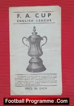 FA Cup 1949 - Souvenir Programme Hull + Wolves - football programme