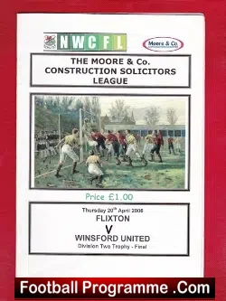 Flixton v Winsford United 2006 - Cup Final - football programme