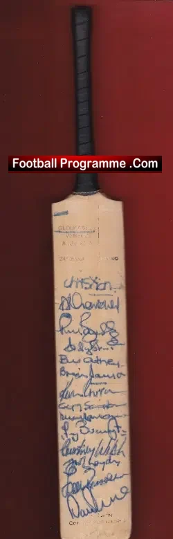 Gloucester v Australia 1985 – Signed Miniature Cricket Bat