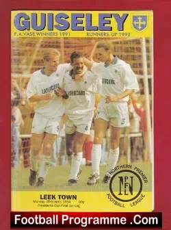Guiseley v Leek Town 1994 - Cup Final - football programme