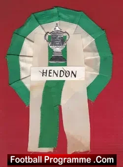 Hendon Football Club Old Football Rosette 1960s