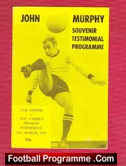 John Murphy Benefit Match Testimonial Ayr United 1975