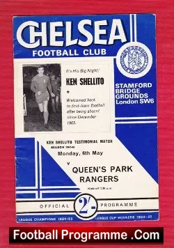 Ken Shellito Benefit Match Testimonial Chelsea 1965 - football programme
