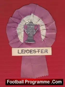 Leicester City Football Club Old Football Rosette 1960s - football memorabilia