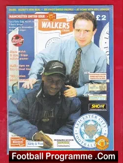 Leicester City v Manchester United 1996 - League Cup - football programme