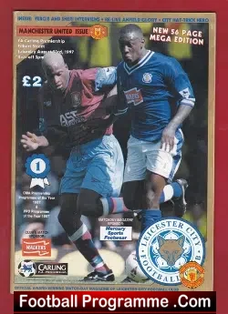 Leicester City v Manchester United 1997 - football programme