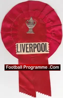 Liverpool Football Club Old Football Rosette 1960s - football memorabilia