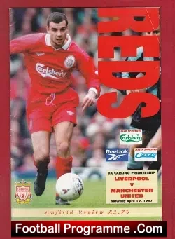 Liverpool v Manchester United 1997 - football programme
