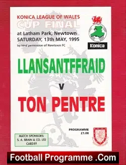 Llansantffraid v Ton Pentre 1995 – Cup Final Wales