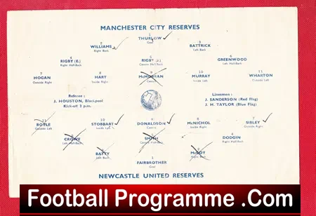 Manchester City v Newcastle United 1948