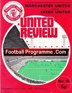 Manchester United v Leeds United 1972 - George Best Resigns - football programme