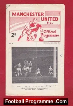 Manchester United v Manchester City 1964 - Youth Cup Semi Final - football programme