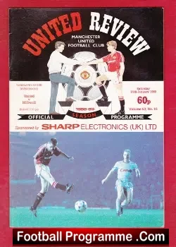Manchester United v Millwall 1989 - Jules Maiorana Debut - football programme