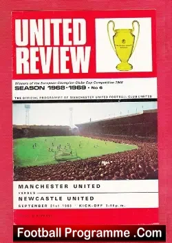 Manchester United v Newcastle United 1968