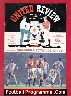 Manchester United v Nottingham Forest 1988 - football programme