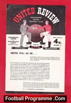 Manchester United v Nottingham Forest 1958 – United Will Go On