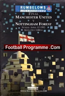Manchester United v Nottingham Forest 1992 – Cup Final Programme