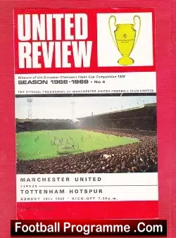 Manchester United v Tottenham 1968