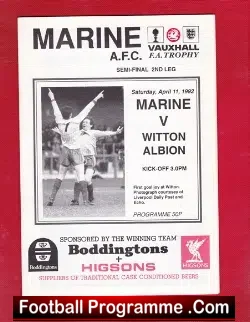 Marine Athletic v Witton Albion 1992 – Semi Final