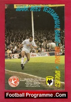 Mark Rees Benefit Match Testimonial Walsall 1989 - football programme