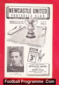 Newcastle United v Aston Villa 1952