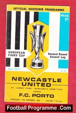 Newcastle United v Porto 1969 – Fairs Cup