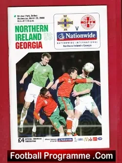 Northern Ireland v Georgia 2008 - football programme