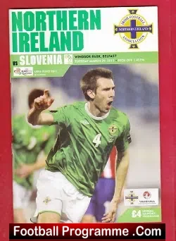 Northern Ireland v Slovenia 2011 – Plus Team Sheet