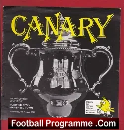 Norwich City v Mansfield Town 1978 – Anglo Scottish Cup